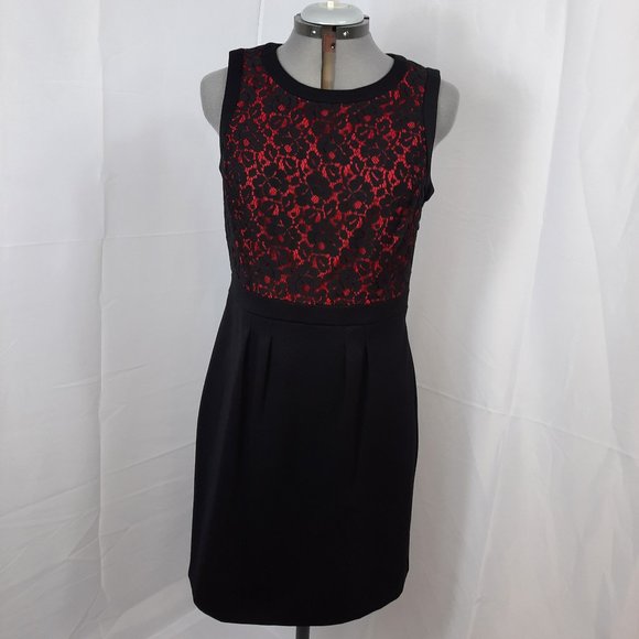 JACOB, M, black/red cocktail dress - Picture 1 of 10
